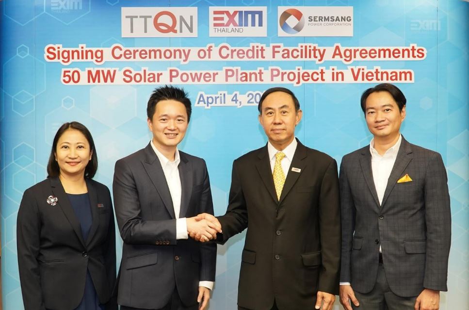 EXIM BANK สนับสนุนกลุ่มเสริมสร้าง พาวเวอร์ คอร์ปอเรชั่น สร้างโรงไฟฟ้าพลังงานแสงอาทิตย์ในเวียดนาม ตอกย้ำพันธกิจสร้างโอกาสการลงทุนของไทยใน CLMV