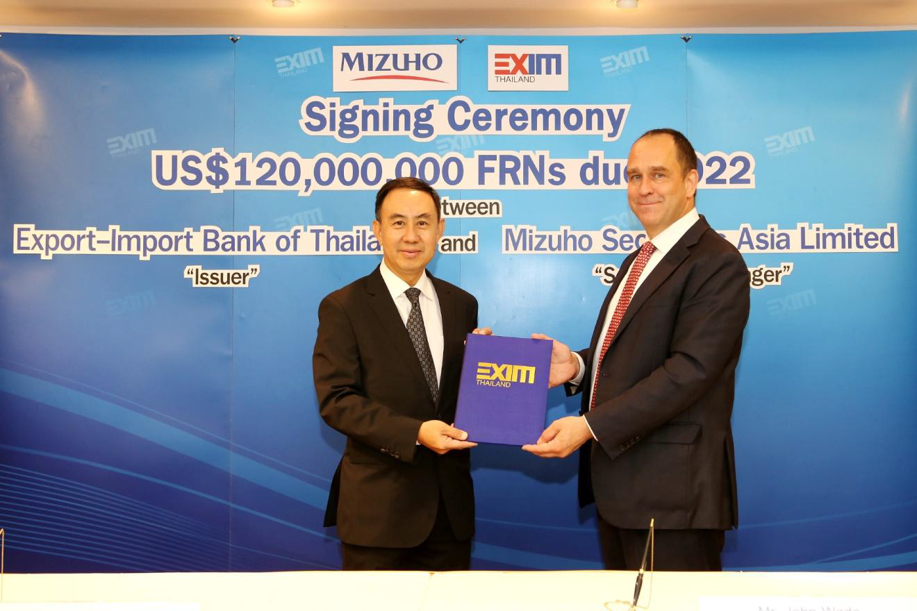 EXIM Thailand Appoints Mizuho as Lead Manager for 120-Million-USD FRNs